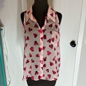 Pretty sheer hearts blouse